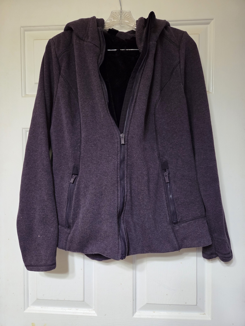 Active Life Heather Merlot Hooded Zip Jacket